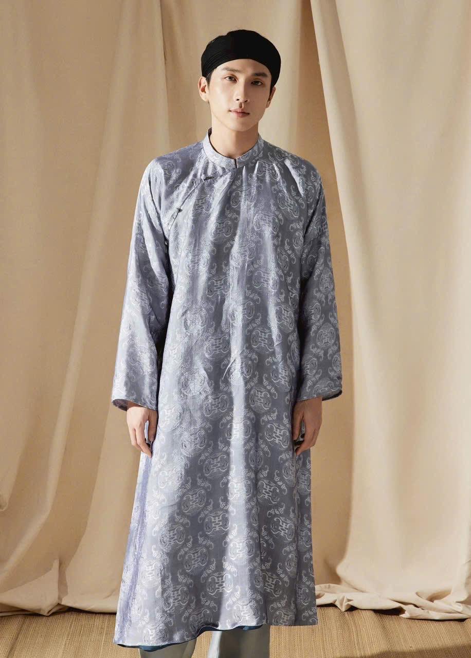 ThoChau Vietnamese aodai for men red, black, gray