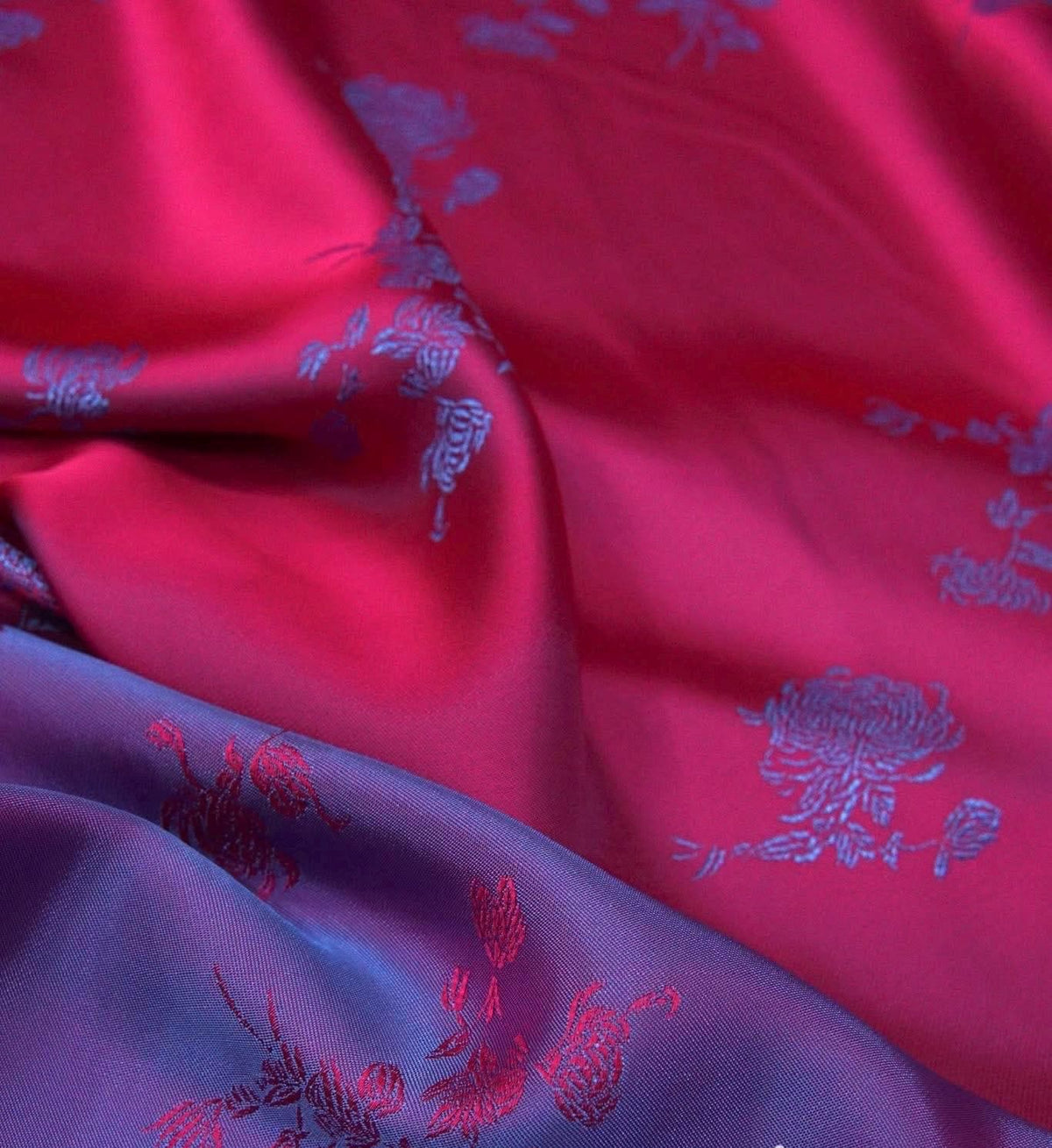 Vietnamese aodai purple gam 2 da Daisy two tone, pants included
