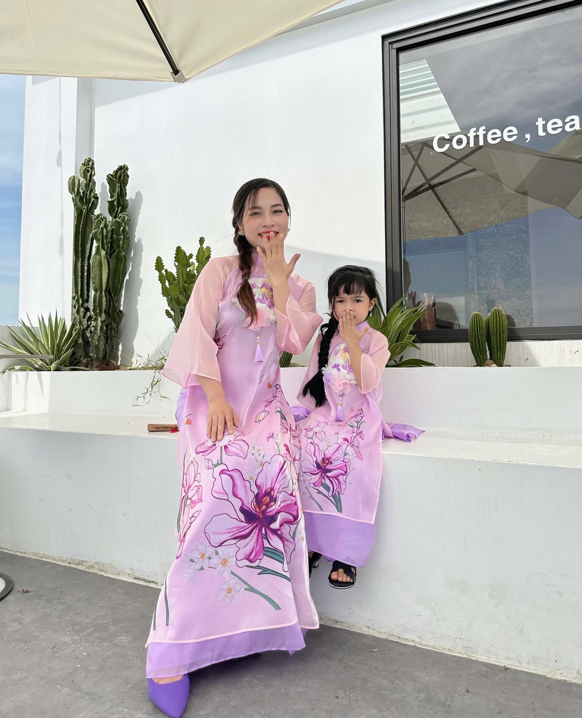 Lepy Vietnamese aodai purple, pants included