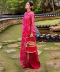 Vietnamese aodai ThuyMac rose pink ao dai, pants included