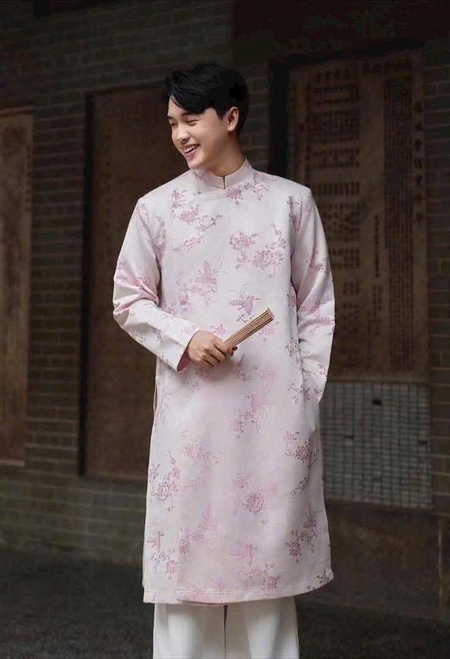 GamBuom Men Vietnamese aodai pink