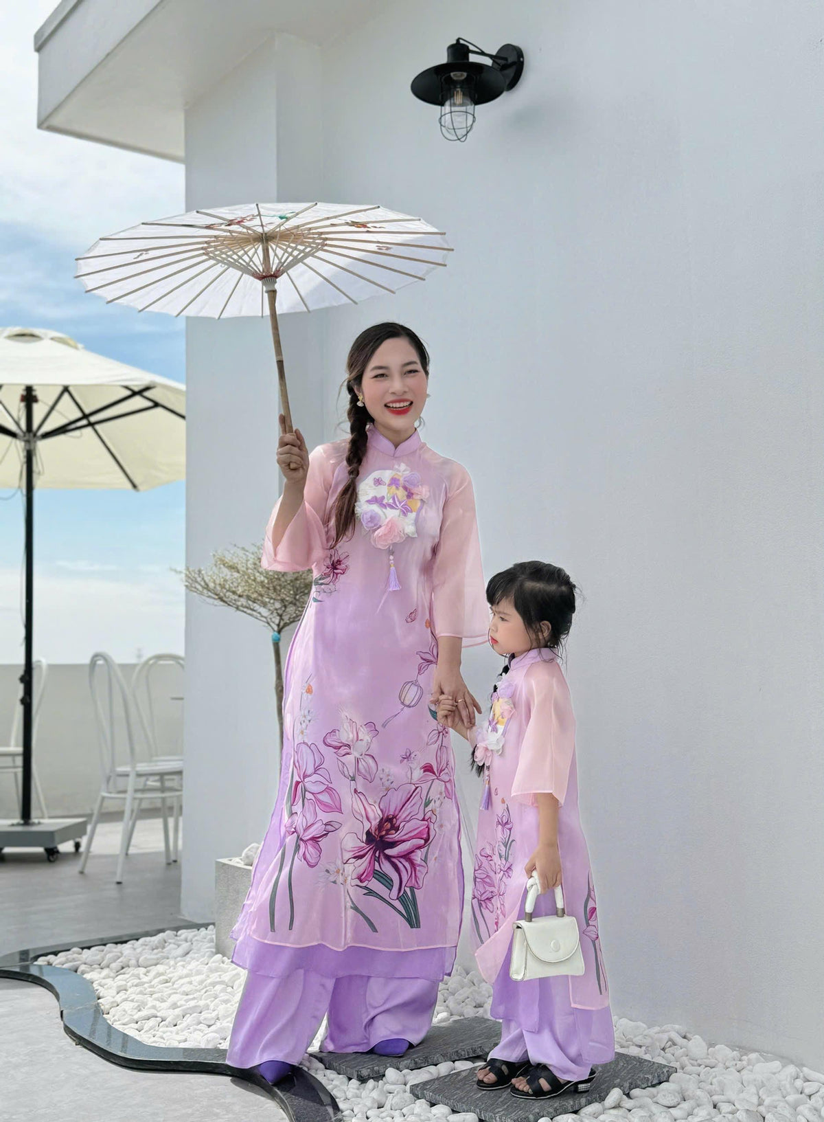 Lepy Vietnamese aodai purple, pants included