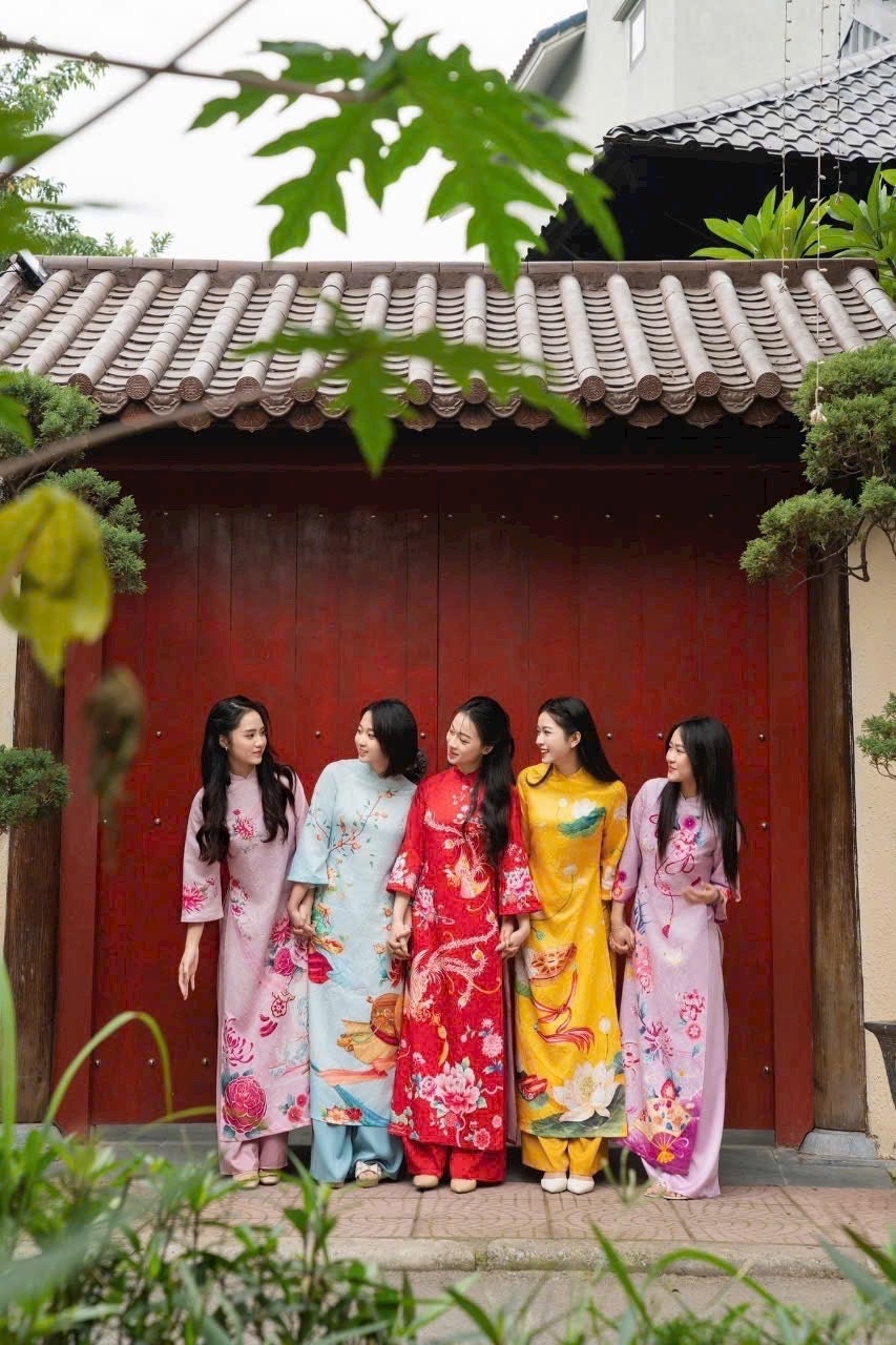HaGib Vietnamese ao dai lilac, pants included