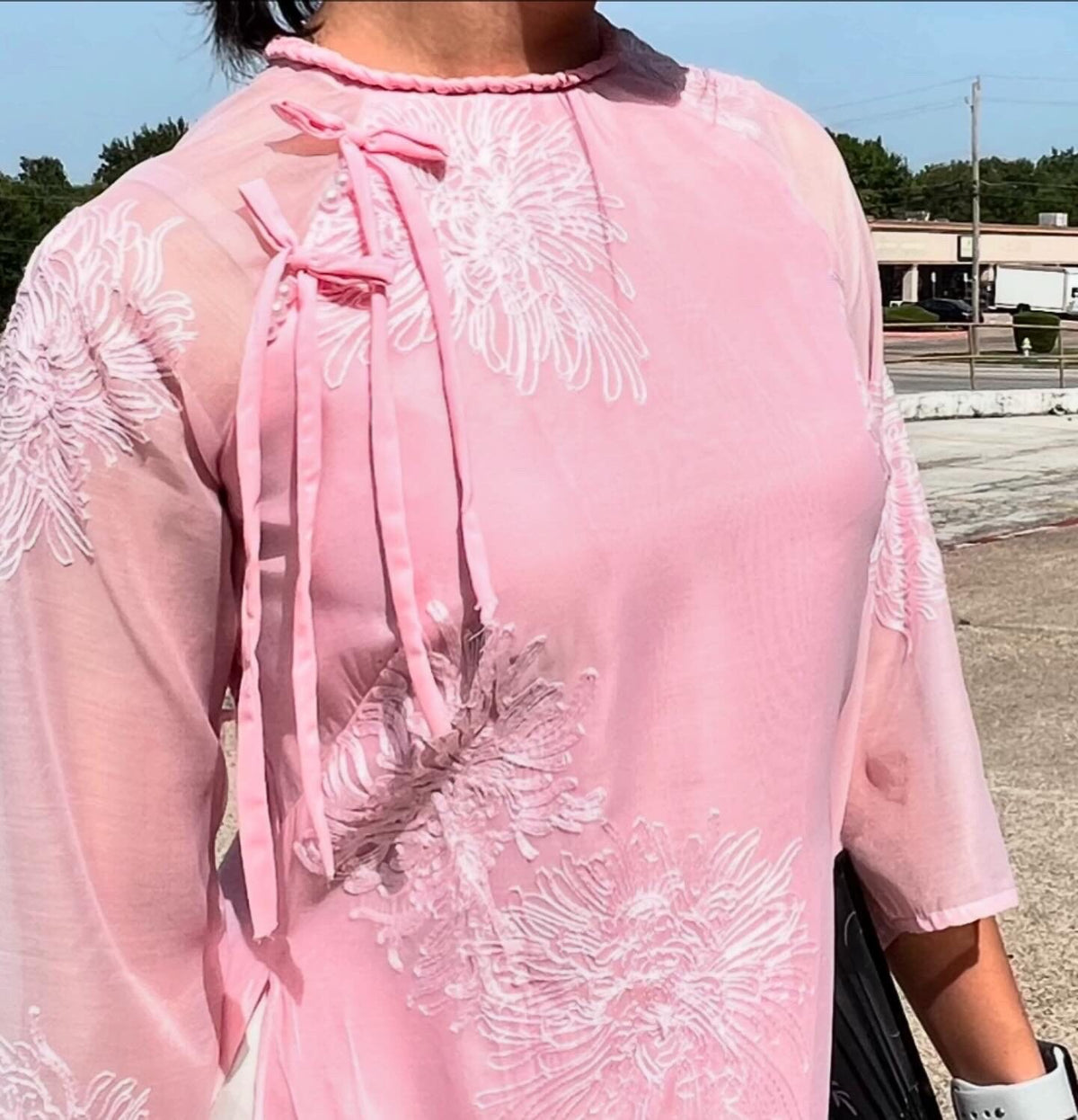 QuynhHoa Vietnamese aodai pink, pants included