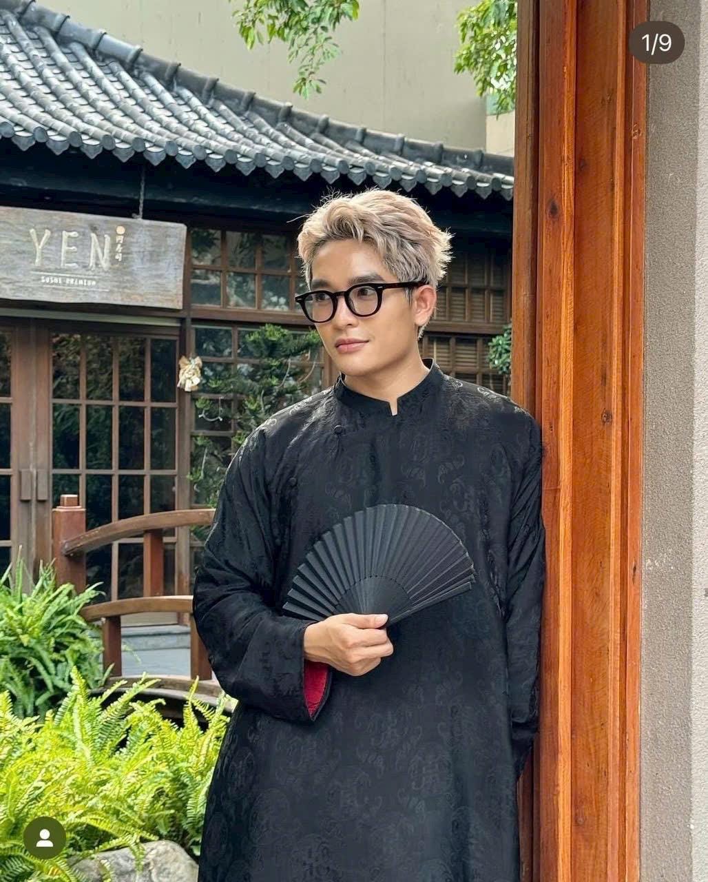 ThoChau Vietnamese aodai for men red, black, gray