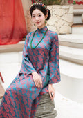 NhuBeo Vietnamese aodai blue, pants included