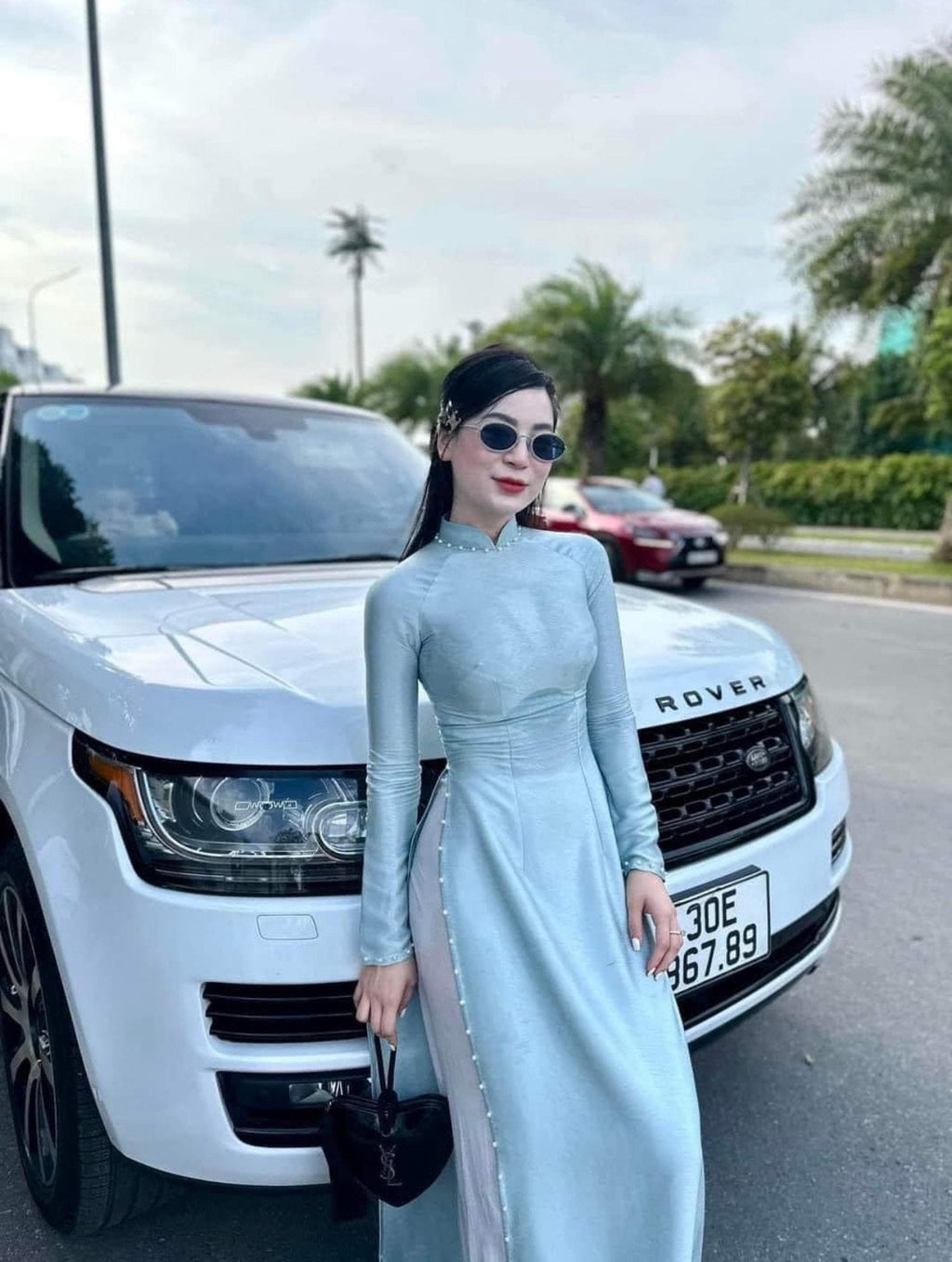 LuaVanXuoc Vietnamese ao dai mint green aodai, pants included
