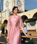 Vietnamese ao dai Lily aodai pink, pants included