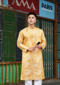 ThuyMac Vietnamese aodai for men tafta red, golden, black, cream