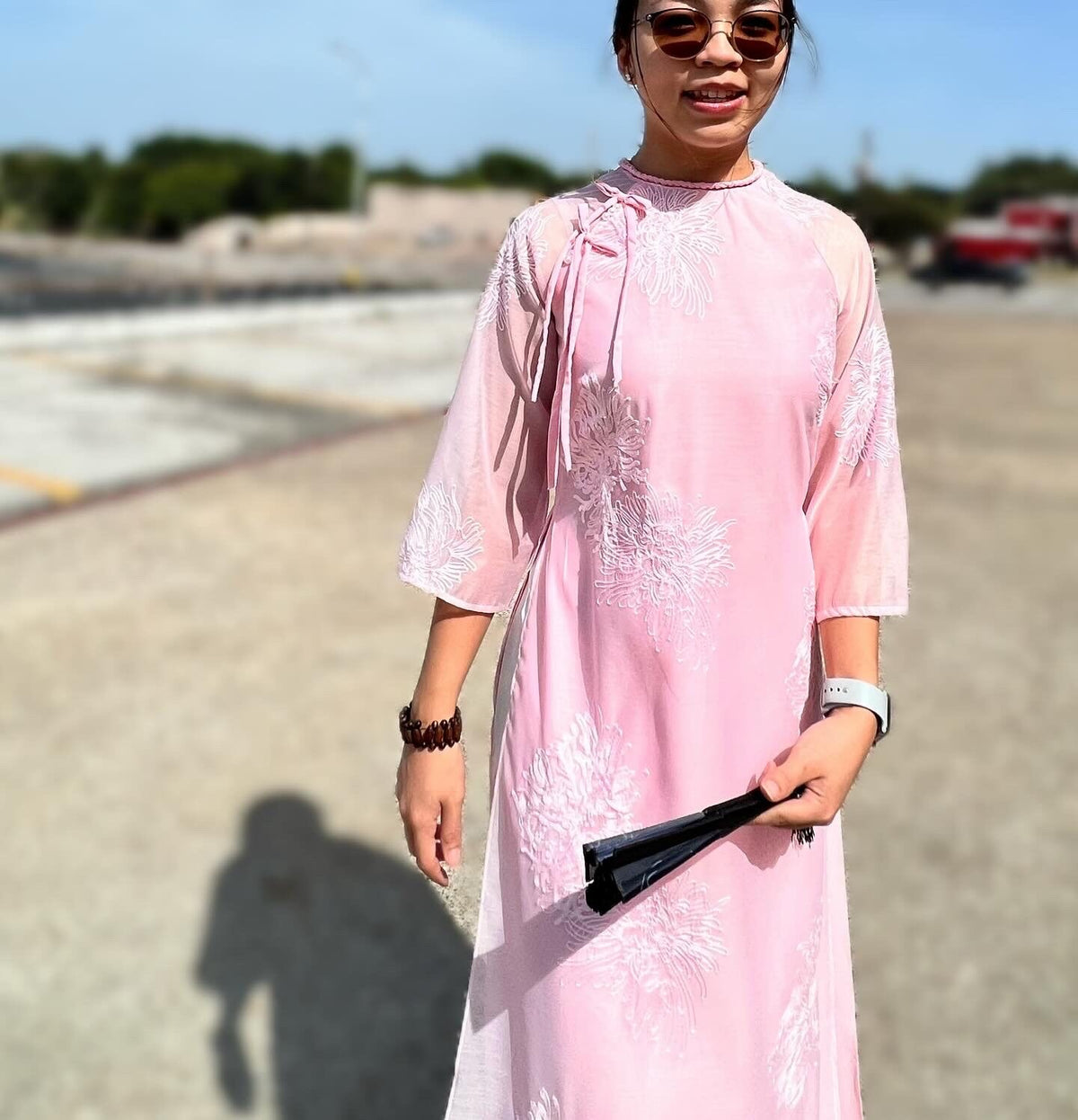 QuynhHoa Vietnamese aodai pink, pants included