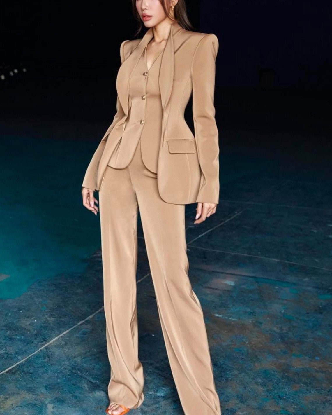 Set MeLi nude blazer set