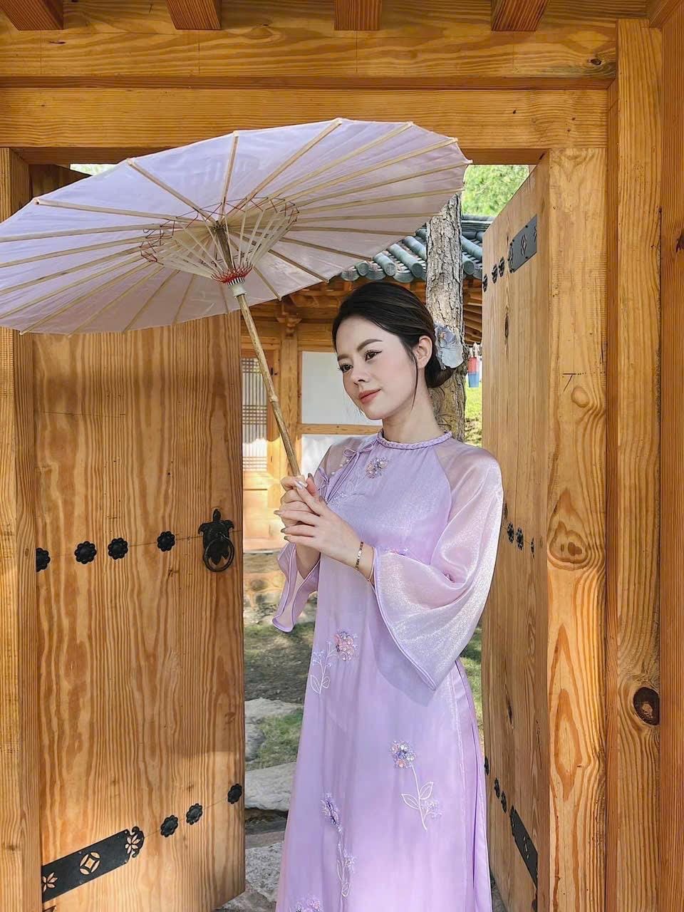 Vietnamese ao dai Bongbi aodai purple, pants included