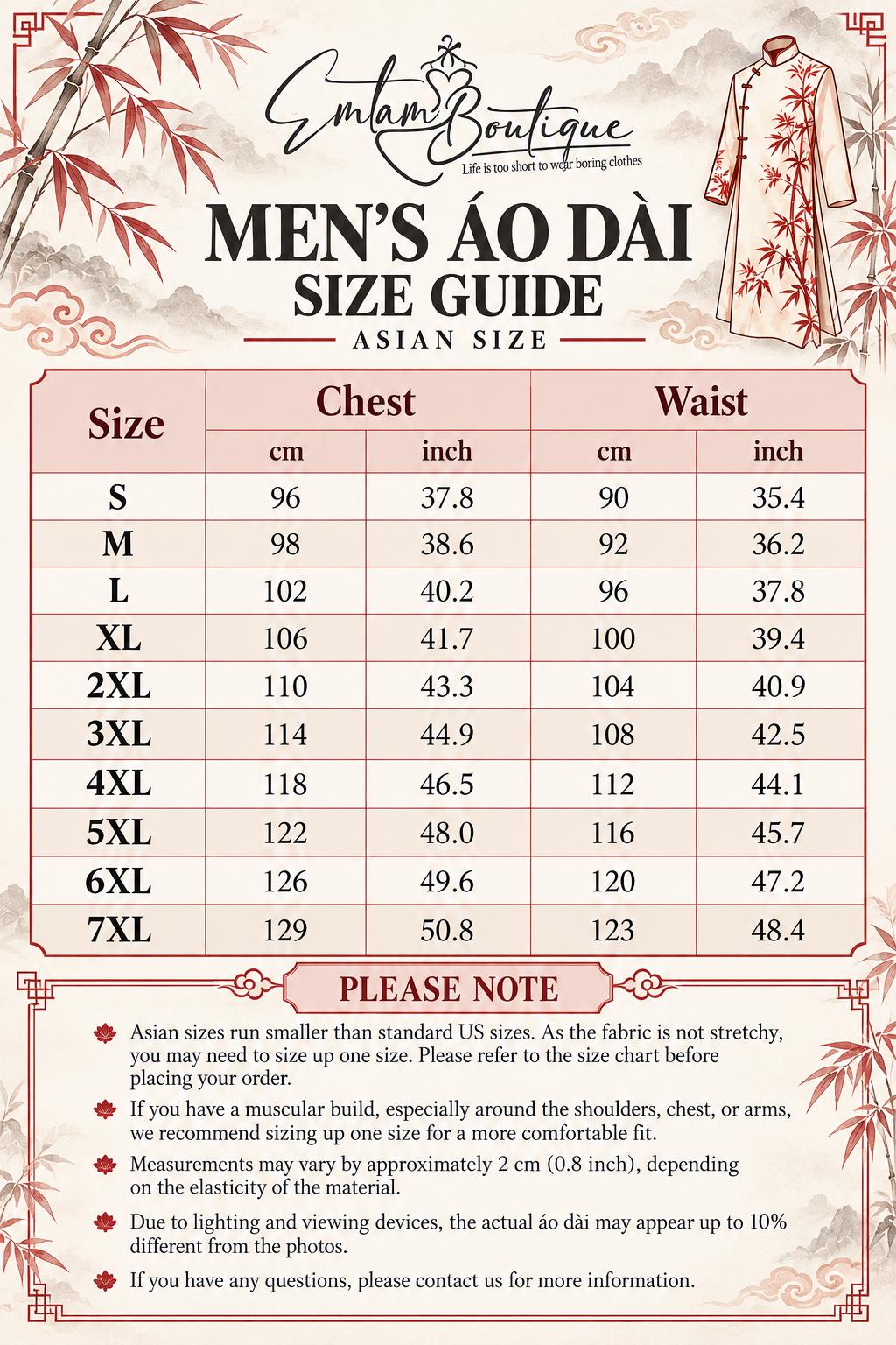 TuyenThoi Vietnamese aodai for men Tafta teal or ivory