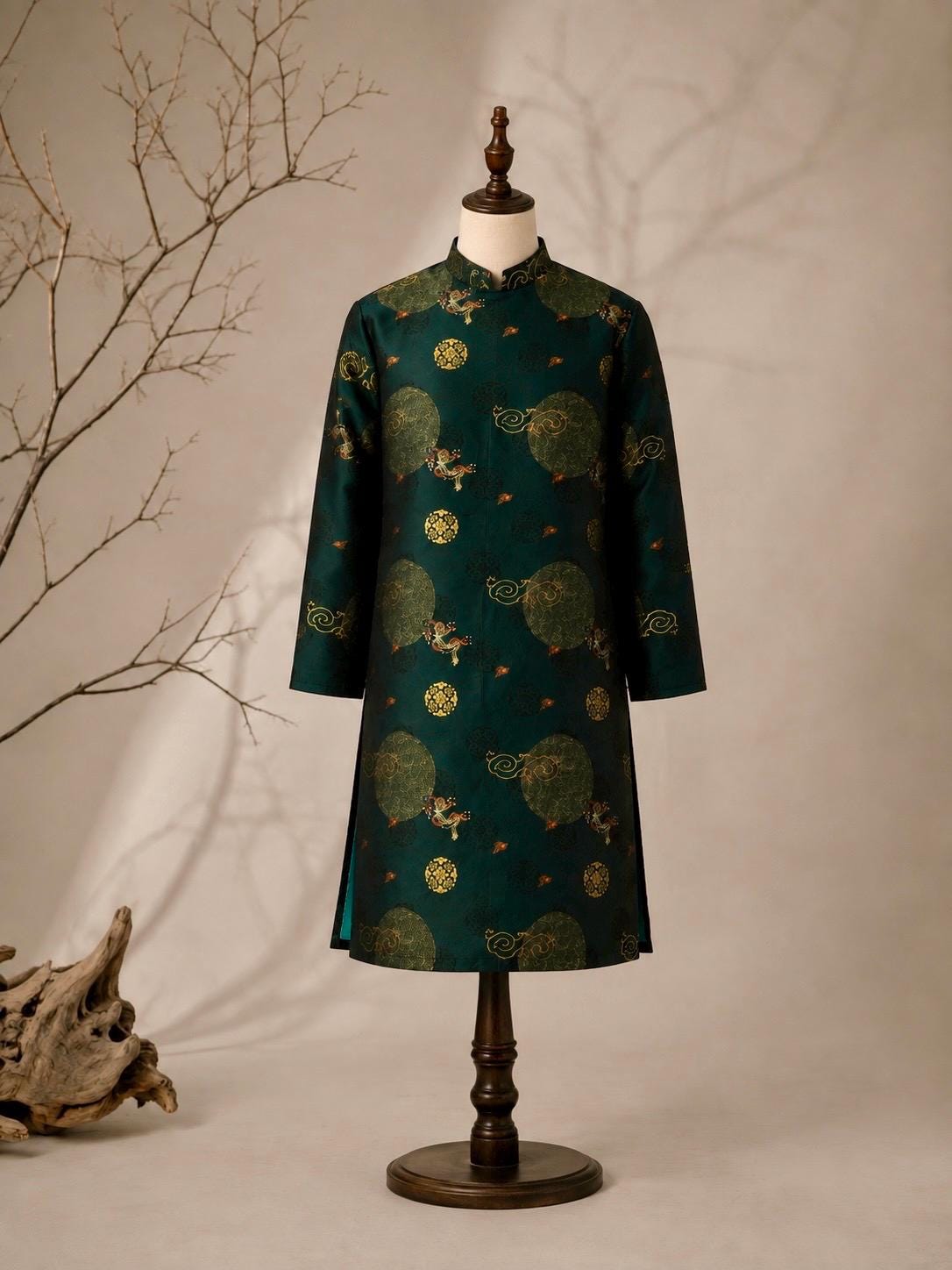 LongVan Men Vietnamese aodai red, green