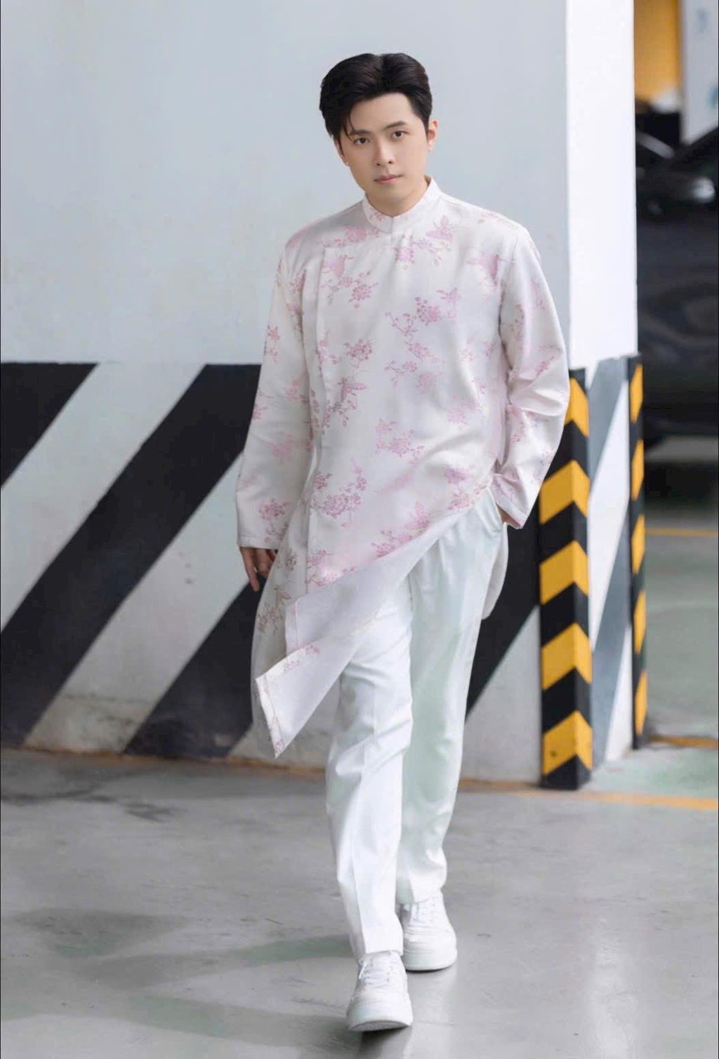GamBuom Men Vietnamese aodai pink