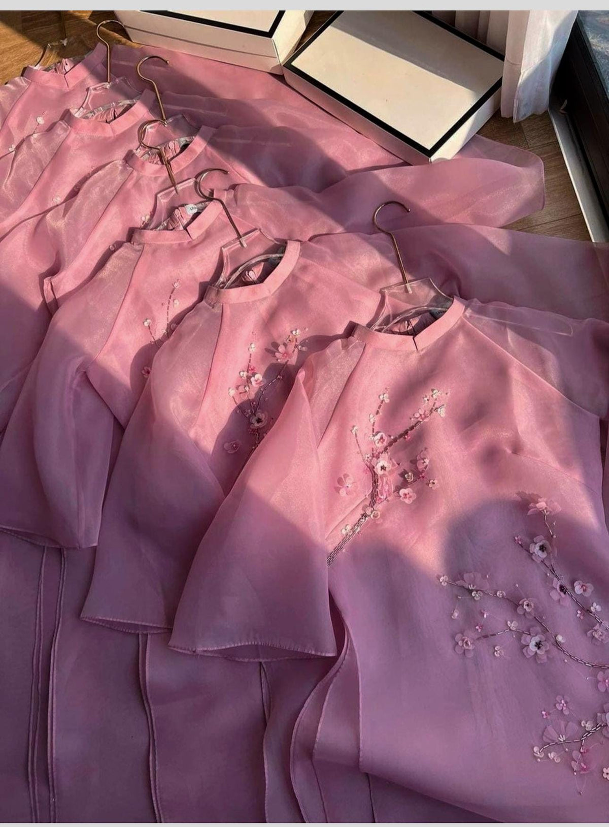 DaoAn Vietnamese aodai pink, pants included
