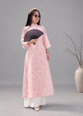 Bee Vietnamese aodai light pink, pants included