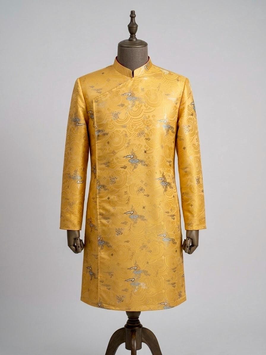 HyMay Men Vietnamese aodai pink, yellow, green