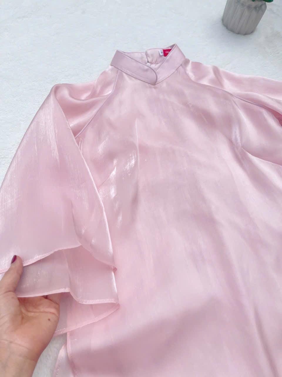 Vietnamese ao dai TienSa pink, pants included