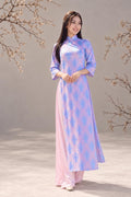 ThanhTho Vietnamese aodai blue, pants included