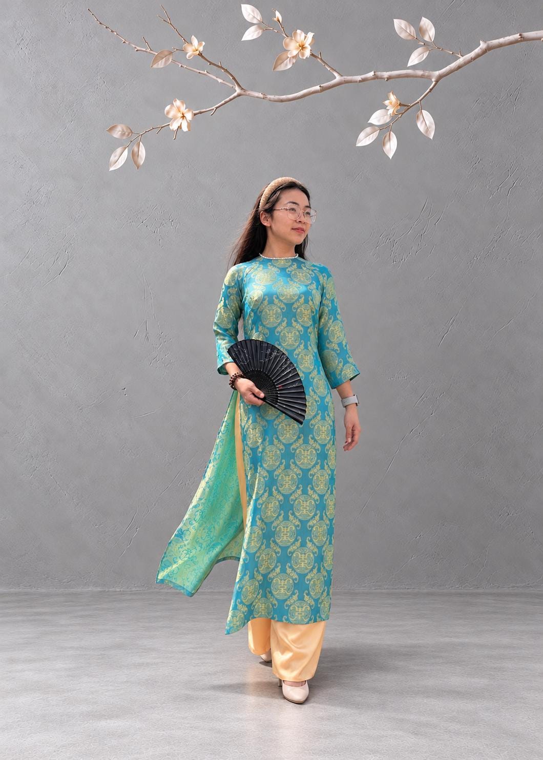 ThoXanh Vietnamese aodai, pants included